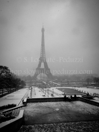 La Tour Eiffel sous la neige, Paris
