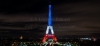 La Tour Eiffel tricolore, trônant sur Paris