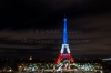 La Tour Eiffel tricolore, trônant sur Paris