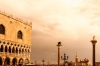 -Carte de vœux digitale « La Piazzetta au soleil couchant, Venise »